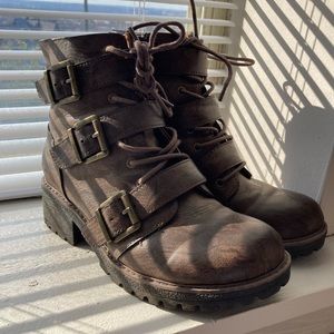 B.O.C. Born brown moto boots EUC (like new) size 8 1/2